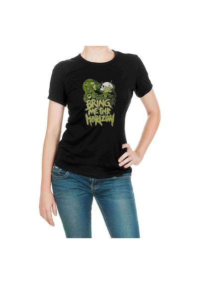 Bring Me The Horizon Baskılı Siyah Kadın Tshirt (534295039)