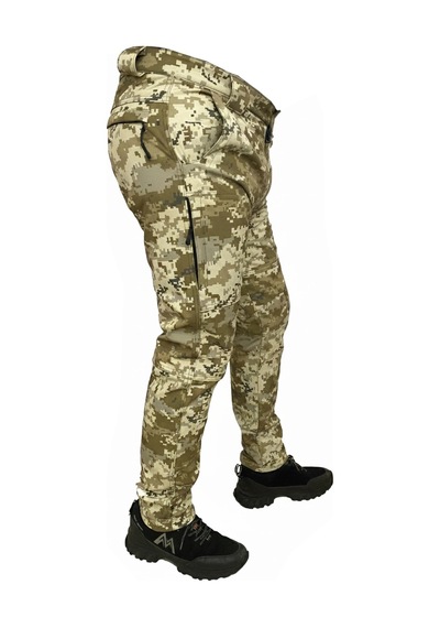 Mysia Outdoor Pixel Kamuflaj Soft Shell Pantolon İçi Polarlı Çok Renkli