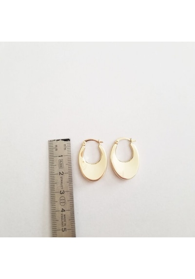 Sembol Gold Damla Model Altın Küpe 14 Ayar 2,5 Cm