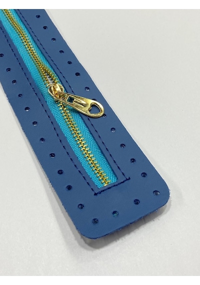 Karantuhafiye Derili Fermuar / Çanta Fermuarı / Kapak Fermuar 30 Cm Turkuaz Turkuaz