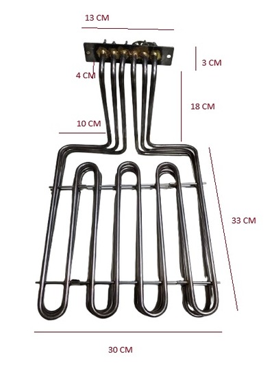 Rezistans Fritöz 10000w 30 33cm 8,5mm 380v 1
