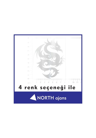 Gümüş Araç Sticker Etiketleri 10cm Model 6