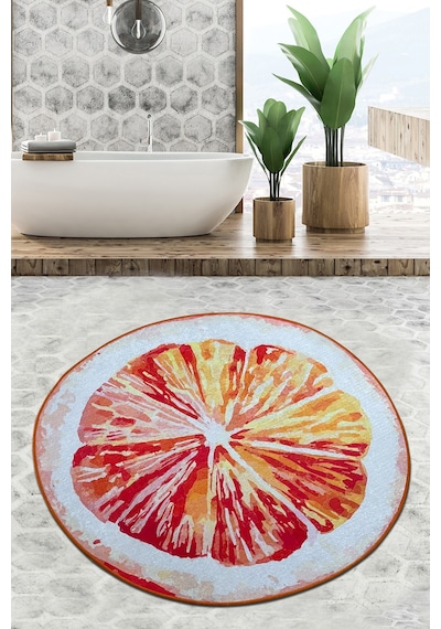 Greyfurt Çap Banyo Halısı Djt 140x140 cm Çok Renkli