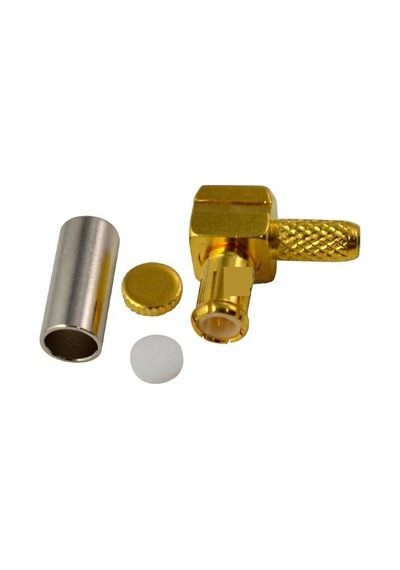 MCX Erkek Konnektör Seti (MCX Erkek Crimp Dirsekli Model) (RG174)