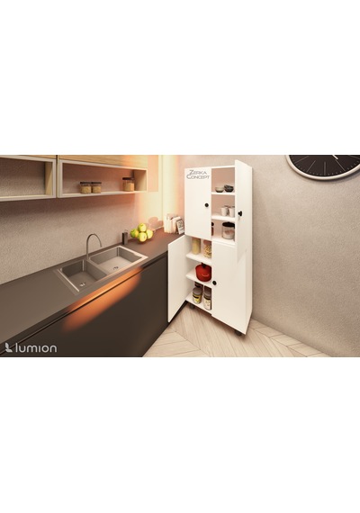 Natura Çok Amaçlı Mutfak Banyo Ayakkabılık Dolabı 60 Cm 6 Bölmeli