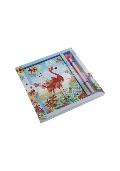 13X18Cm Flamingo Anı Defteri Ve Kalem Seti