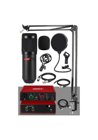 Karın Bölgesix Glx Paket-2 Bm800 And Mikrofon Ses Kartı + Stand Set