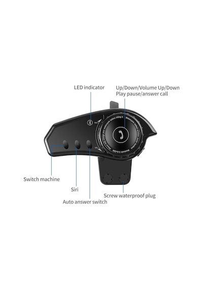 Motosiklet Kask Bluetooth Kulaklık Interkom Su Geçirmez Kablosuz Mikrofonlu Moto Intercomunicador