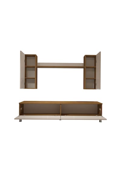 Decoraktiv Eko 5d Mdf Std Krom Ayaklı Tv Ünitesi Tv Sehpası Pera - Beyaz