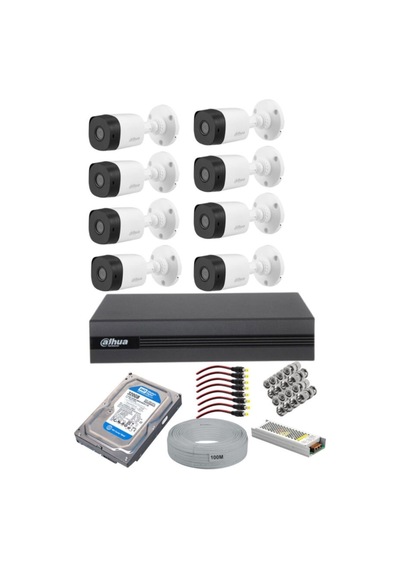 8 Kameralı Güvenlik Kamerası Full Set 2tb Hdd