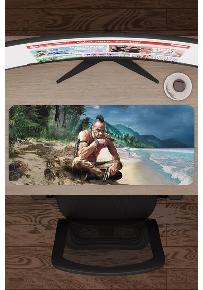 Far Cry Kaymaz Dikişli Kauçuk Oyuncu Mousepad V3 - 70x30 Xl Gaming Mouse Pad Fare Altlığı