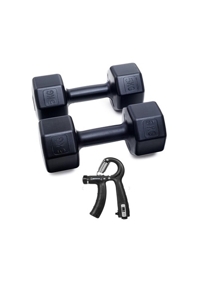 Besinistanbul Ps Spor 5 Kg Dambıl X 2 Adet 10 Kg+sayaçlı Ayarlanabilir El Yayı Siyah Diğer