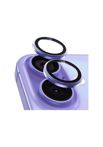 Apple iPhone Uyumlu 17 İle Uyumlu Kamera Lens Koruyucu Alüminyum Alaşım Çerçeveli Telefon Lensi Temperli Cam Koruma Parlak Mor Sku: Zeusb0hj3rl3f8 -