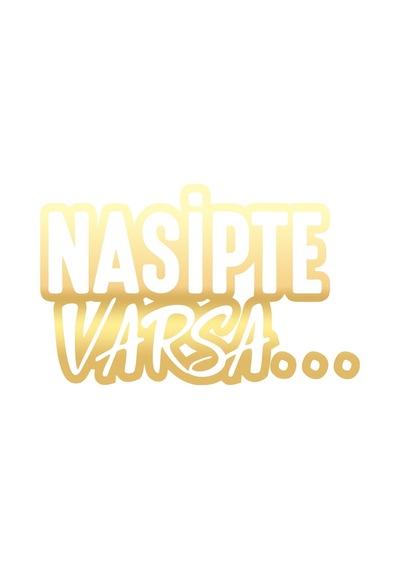 Nasipte Varsa Araba Sticker 17x17 Cm Gold