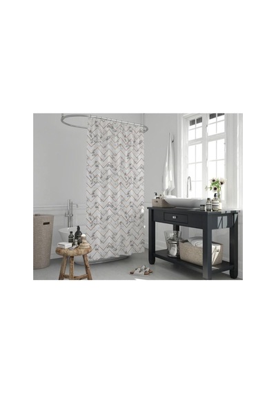 Tropik Home Banyo Perdesi - Tek Kanat Duş Perdesi, Polyester Kumaş Duşakabin Perdesi 180x200 Cm Küvet Perdesi Nouva Diğer