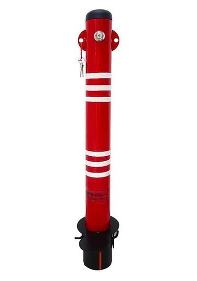 Kilitli Otopark Direği 70 Cm, Çıkan Tip Ankrajlı Park Bariyeri 3 Adet-3980