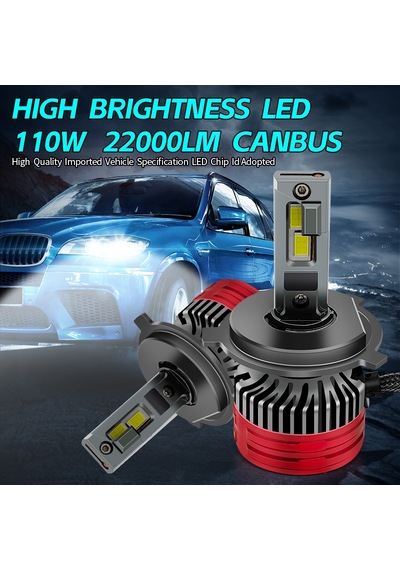Led Far Ampulü Canbus 110w 22000lm H4 12v / Laam920