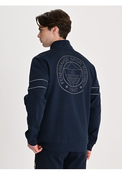 Fenerbahçe Lacivert Tribün Reflektör Detaylı Erkek Sweatshirt Fb Laci Yeni