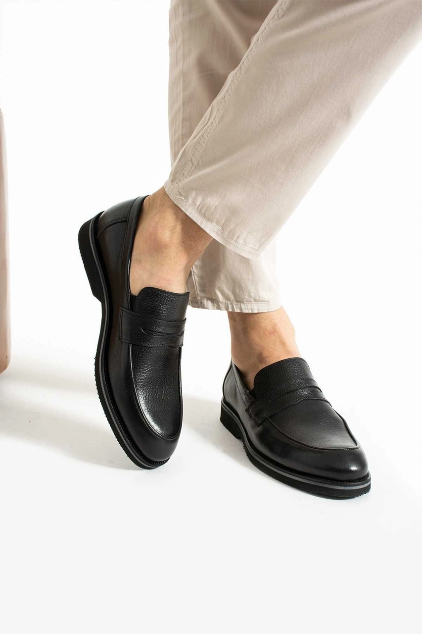Bestello Bağcıksız Eva Taban Loafer 331-46610 Erkek Ayakkabı Siyah