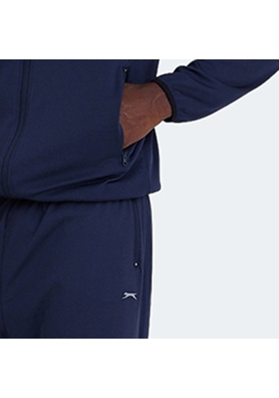 Slazenger ORRA IN Erkek Fermuarlı Dik Yaka Cepli Lacivert Eşofman Takımı