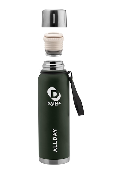 Daima Allday 1000 Ml 12 Saat Sıcak 24 Saat Soğuk Yeşil Termos Yeşil