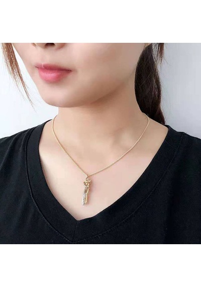 Birbirine Sarılan Çift Kolyesi 95484502 Altın