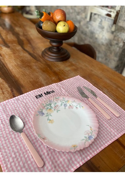 Mavdesign İsimli Beslenme Örtüsü Açık Pembe