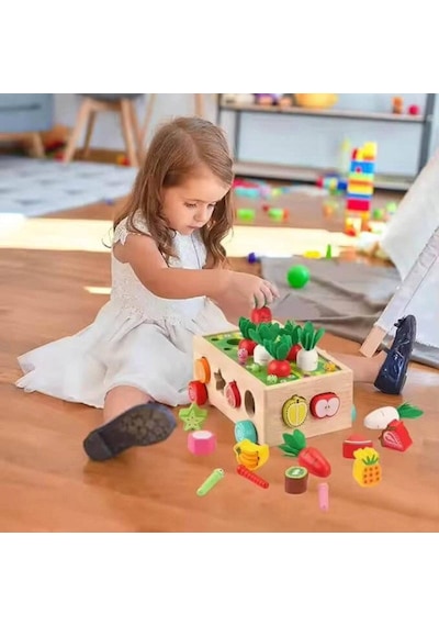 Robokids Montessori Ahşap Sebze Ve Meyve Eşleştirme Oyunu - Rbkds63