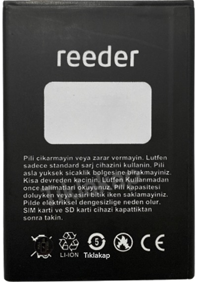 Tıklakap Reeder P13 Blue 2022 Batarya Pil Hb001