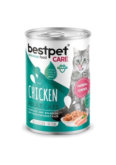 Bestpet Care Hairball Control Sos İçinde Parça Tavuklu 400 Gr Yetişkin Konserve Kedi Maması