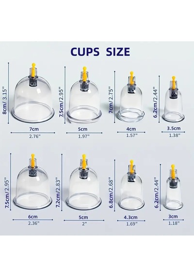 Extant Hacamat Masaj Sel Kupası 100'lü 7 CM + Pompa