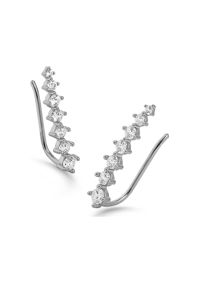 Kuyumcudukkani Sıra Taşlı Yeni Trend"ear Cuff"küpe-30066-w-w Beyaz