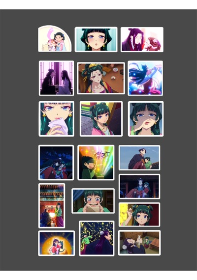 Knh-07-eczacının Günlüğü -anılar - Kusuriya No Hitorigoto 2li Sticker Set-parlak Kağıt Minithingsart