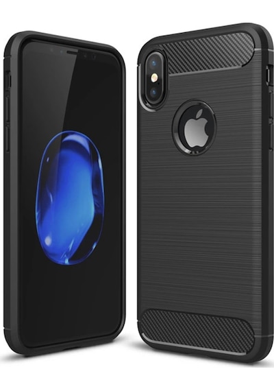 iPhone Uyumlu Xxs Dark Ultra Koruma Karbon Fiber Silikon Kılıf- 5775 Kırmızı