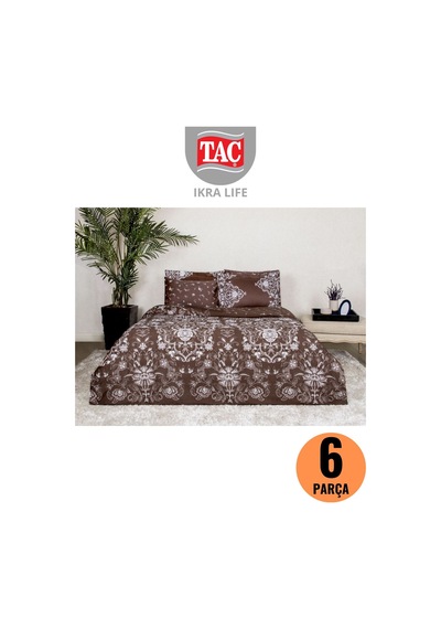 Ponda Vızon Deluxe Saten Cift Kişilik Nevresim Takımı Çok renkli