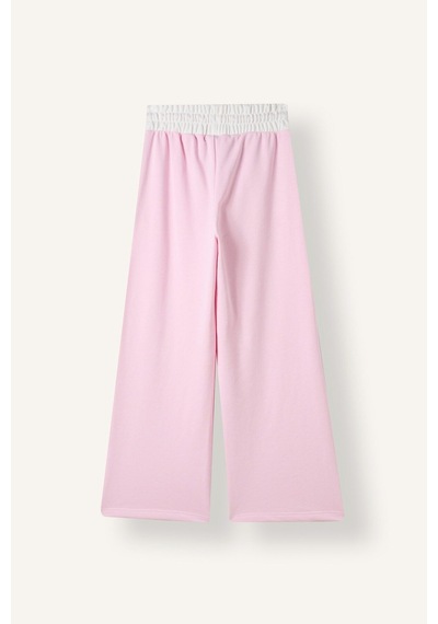 Defacto Kontrast Belli Wide Leg Eşofman Altı Kız Çocuk I6204a826wnpn47 Pembe-pn47