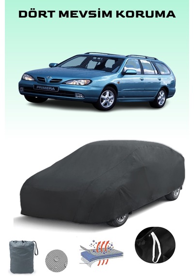 Siyah Nissan Primera Wagon 1999 - 2002 Araba Brandası, Oto Örtüsü, Araba Çadırı Siyah
