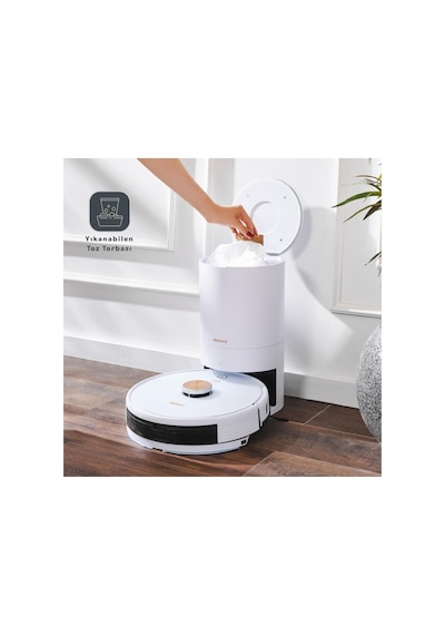 Homend Alex Laser Power 1284h Toz Hazneli Moplu 3 In 1 Akıllı Robot Süpürge (Teşhir)