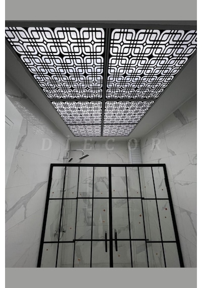 Diecor Led Döşenebilir Asma Tavan Uyumlu 60x60 Tavan Paneli Siyah 60 X 60 Model:xa293