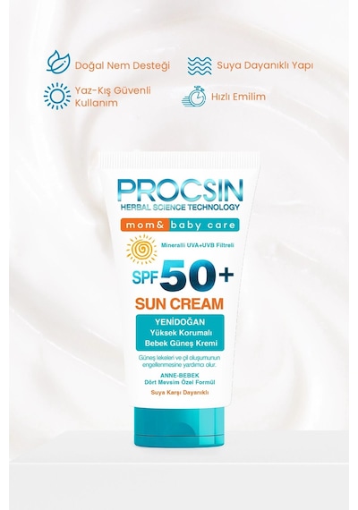 Procsın Baby Yüksek Uv Korumalı Bebek Ve Çocuk Spf50+ Güneş Kremi
