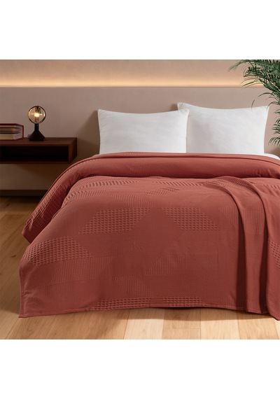 Maxstyle Spring %100 Pamuk Tek Kişilik Pike Terra 180x230 Cm Renkli