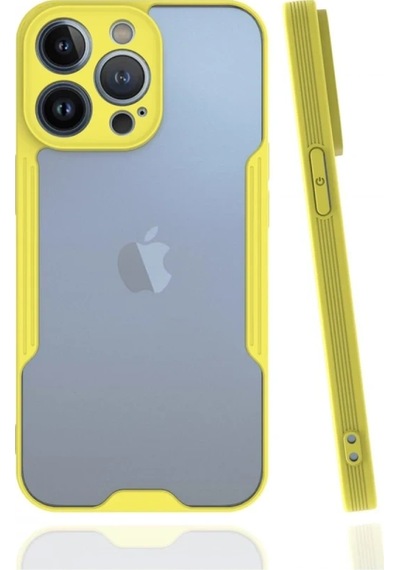 Mey İthalat Apple Uyumlu iPhone 13 Pro Kılıf Platin Silikon - Sarı