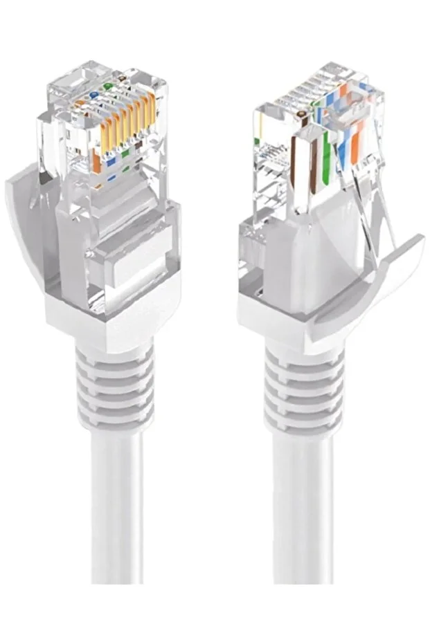 15 Metrelik Cat6 Lan Fabrikasyon Internet Data Kablosu Ethernet Modem Rj45 Uçlu Jacklı Network Adsl