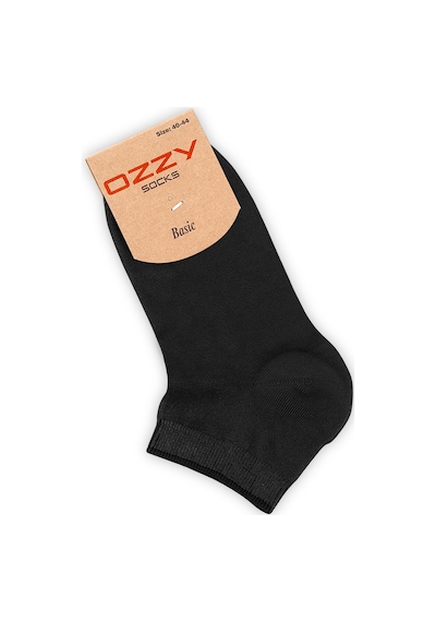 Ozzy Socks 6 Çift Bambu Erkek Dikişsiz Patik Çorap 4 Mevsim Dayan Siyah - Füme