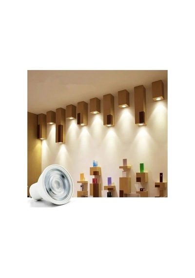 -121/b.65 10 Lu 7w Gu10 Led Çanak Ampul Seti 6500k Beyaz Işık Mercekli 540lm Yüksek Verimli Aydınlatma