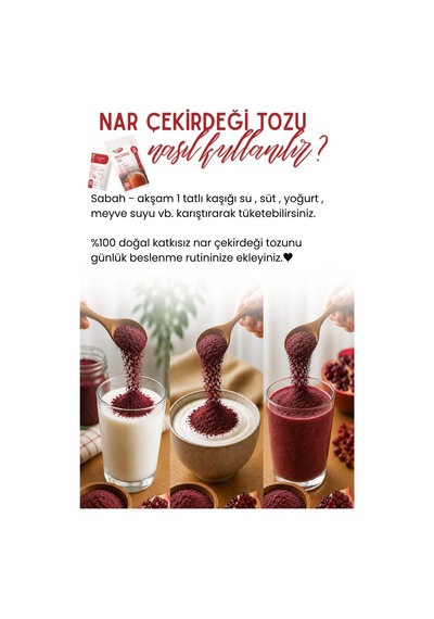 250 Gr Nar Çekirdeği Tozu % 100 Doğal