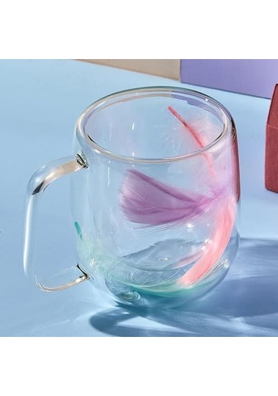 Double Feather Çift Cidarlı Kupa 250 Ml Acı Kahve