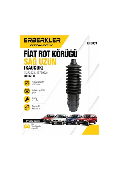 Fıat Rot Körüğü Sağ Uzun Kauçuk 4373921, 4373922 Uyumlu - Erb1703