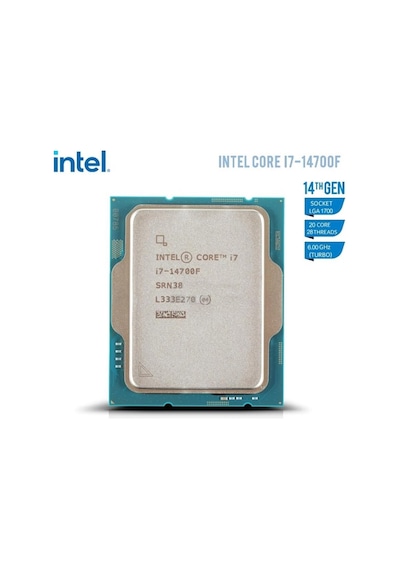 Intel Core İ7 14700f Tray 2.1ghz 20 Çekirdek 33mb L3 Önbellek Soket 1700 Kutusuz İşlemci