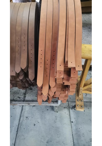 Nyc Giyim Tekstil Hakiki Manda Derisi Kalın Kot Kemeri, Crazy Model, 3.8 Cm Genişlik, Paslanmaz Metal Toka, 90-135 Cm Taba